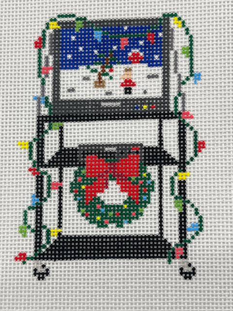 Classroom Christmas TV Cart