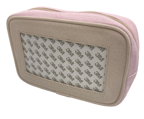 Canvas Cosmetic Bag - Pink