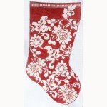 Medium Size Red Damask Stocking