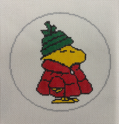 PEANUTS -Woodstock in Red Puffer Coat