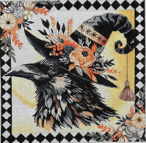 Raven with Witches Hat