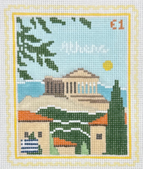 Athens Travel Stamp