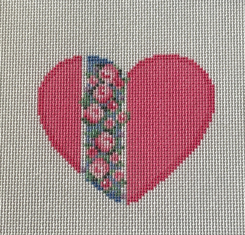 Vertical Rose Border Heart