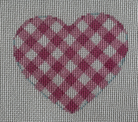 Light Pink Gingham Heart