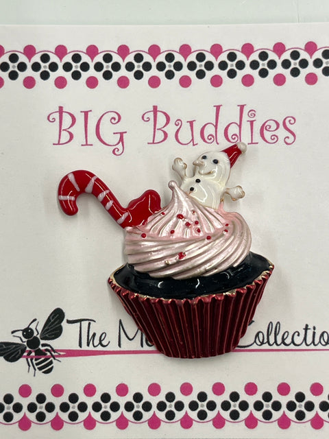 Big Buddies Magnetic Needle Minder -Christmas Cupcake