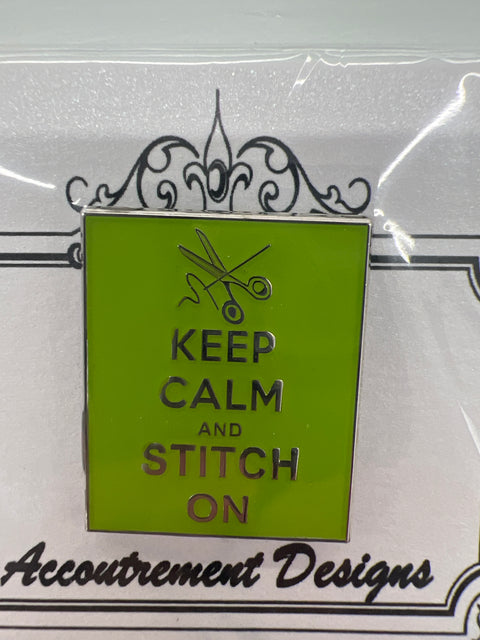 Keep Calm and Stitch On Needle Minder - Green