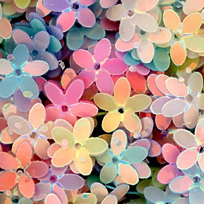 Sequins: 10mm Cupped Flower mix-Opalescent