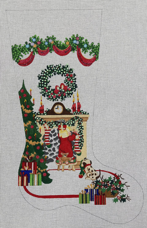 Girl/Fireplace Stocking