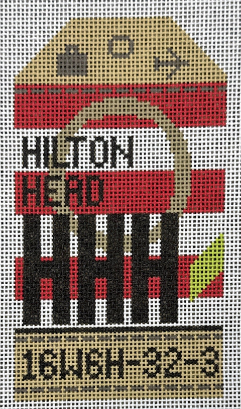 Retro Travel Tag - Hilton Head HHH