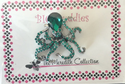 Big Buddies Magnetic Needle Minder - Green Octopus