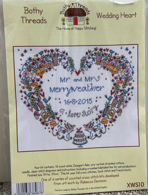 Wedding Heart Cross Stitch Kit