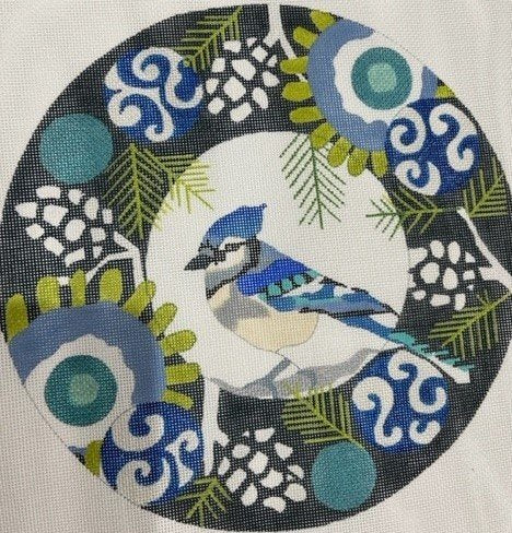 Blue Jay in Wreath