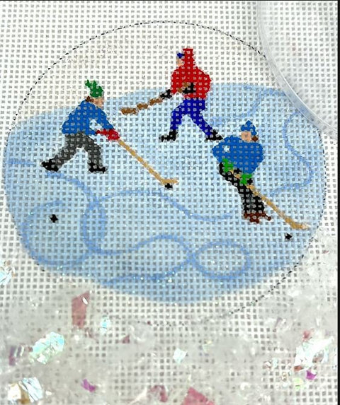 Snow Globes Hockey Practice on Pond