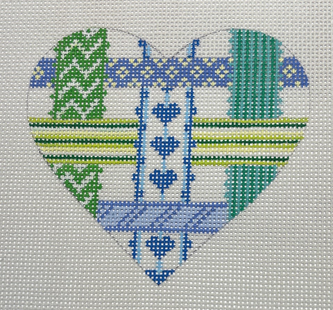 Blue and Green Ribbons Heart