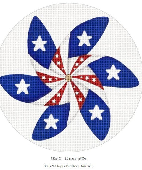 Stars N Stripes Pinwheel Ornament