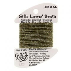 Silk Lame Olive