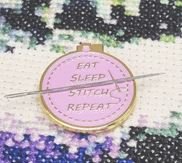 Eat Sleep Stitch Repeat Magnet