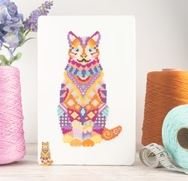 Mandala Cat CrossStitch Kit  