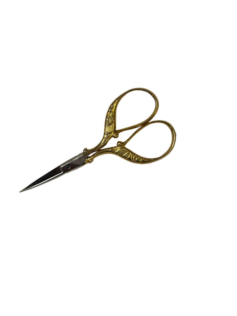 Engraved Gold Peacock Filigree Embroidery Scissors SC1