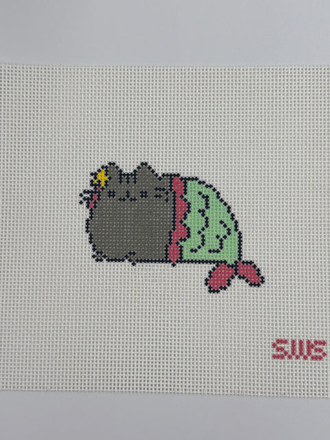 Mermaid Cat Pusheen Canvas