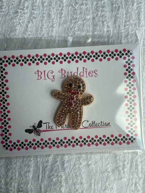 Big Buddies Magnetic Needle Minder - Gingerbread with Pink Buttons