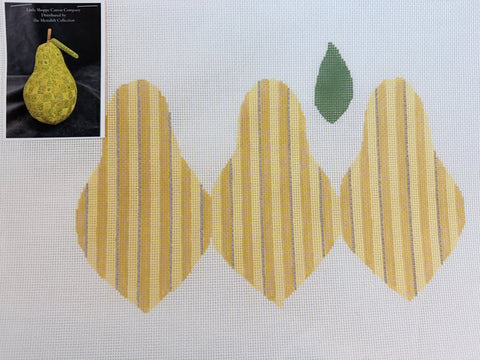 3D Pear Gold Stripe