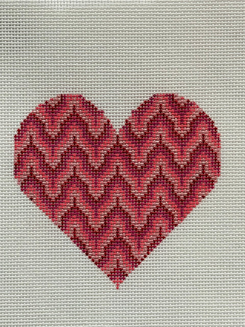 Pink Bargello Heart