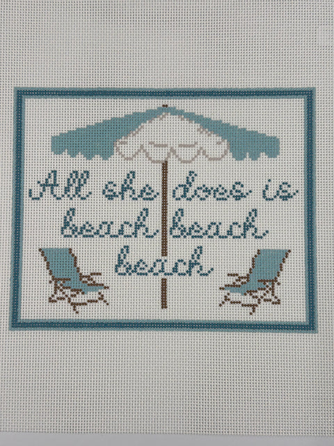 All She Does is Beach, Beach, Beach Canvas