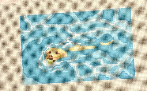 Yellow Labrador Swim