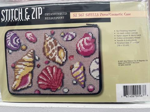 Kit: Stitch & Zip Purse/Cosmetic Case - Shells