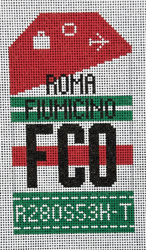Retro Travel Tag - Rome FCO