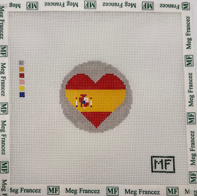 Spain Flag Heart Mini