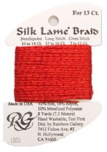 Silk Lame #13 53 Crimson