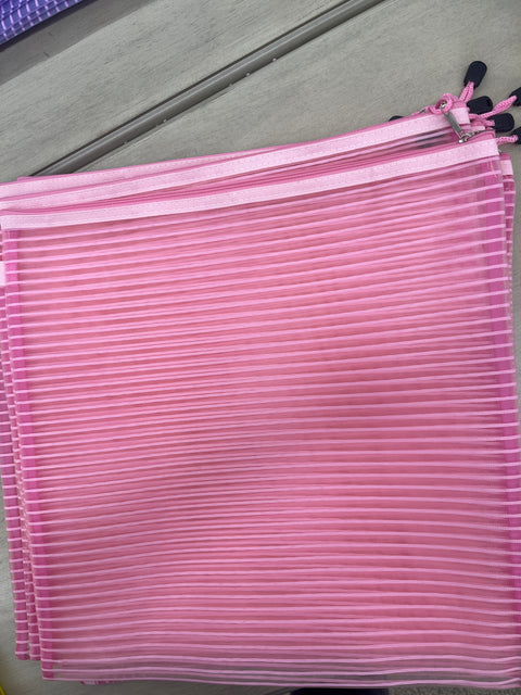 Mesh Project Bag Med 15x15" Pink