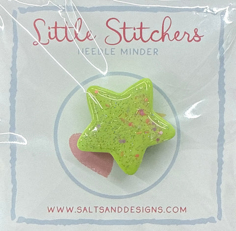 Green Glitter Star Needle Minder