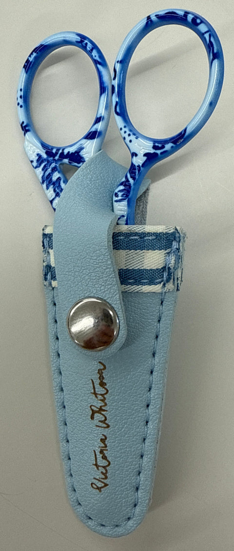 Gingham Case Scissors - Blue