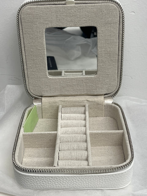 5" Leather Jewelry Box ICE BLUE