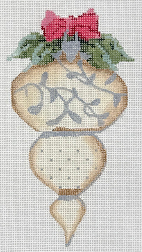 Kelly Clark Heritage Ornament April White Diamond with guide