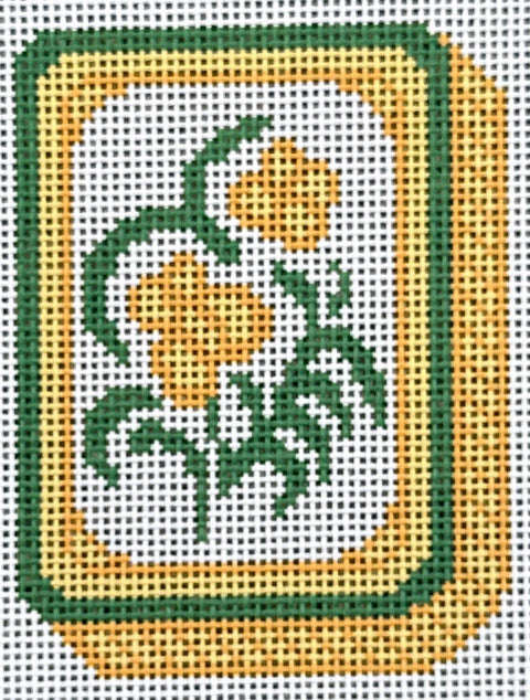 Yellow Mahjong Printed Canvas