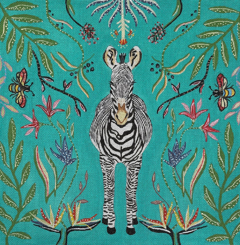 Zebra with Botanicals