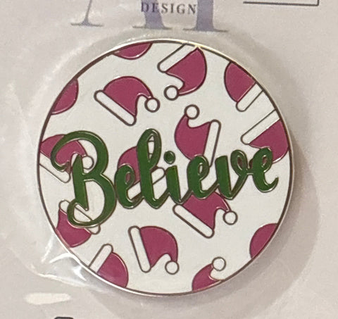 Believe with Santa Hats Needle Minder