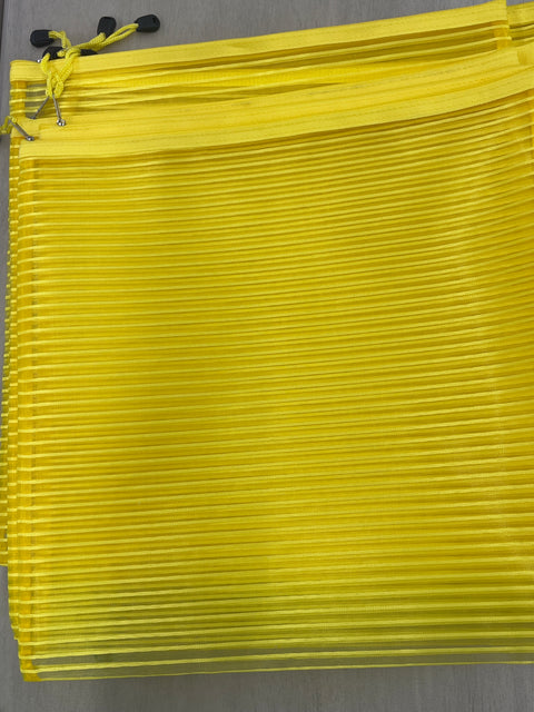 Mesh Project Bag Lg 20x20 w/zipper Yellow