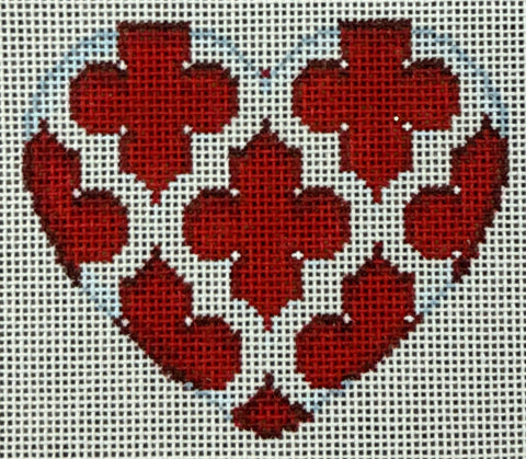 Quatrefoil Heart/Red