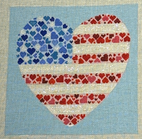 American Flag Heart