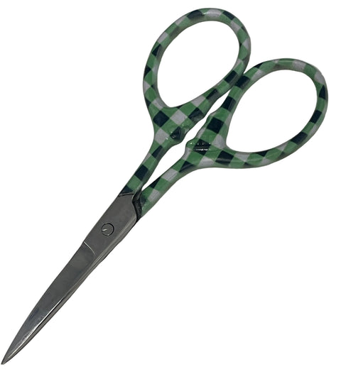 4" Green Gingham Scissors