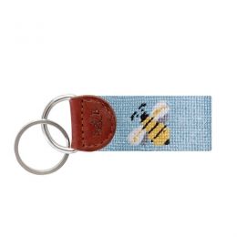 Bee Needlepoint Key Fob