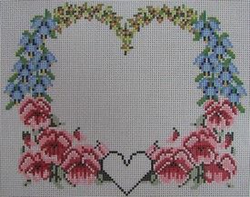 Flower Heart Wedding Sampler