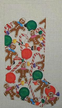 Gingerbread Candy Christmas Stocking