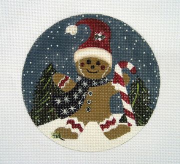 Gingerbread Man with Candy Cane Ornament