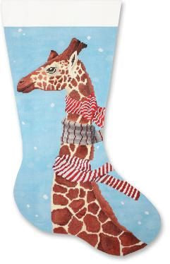 Giraffe with Scarves Christmas Stocking